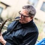 Saxophone player at Table 29 at the Doubletree Hotel