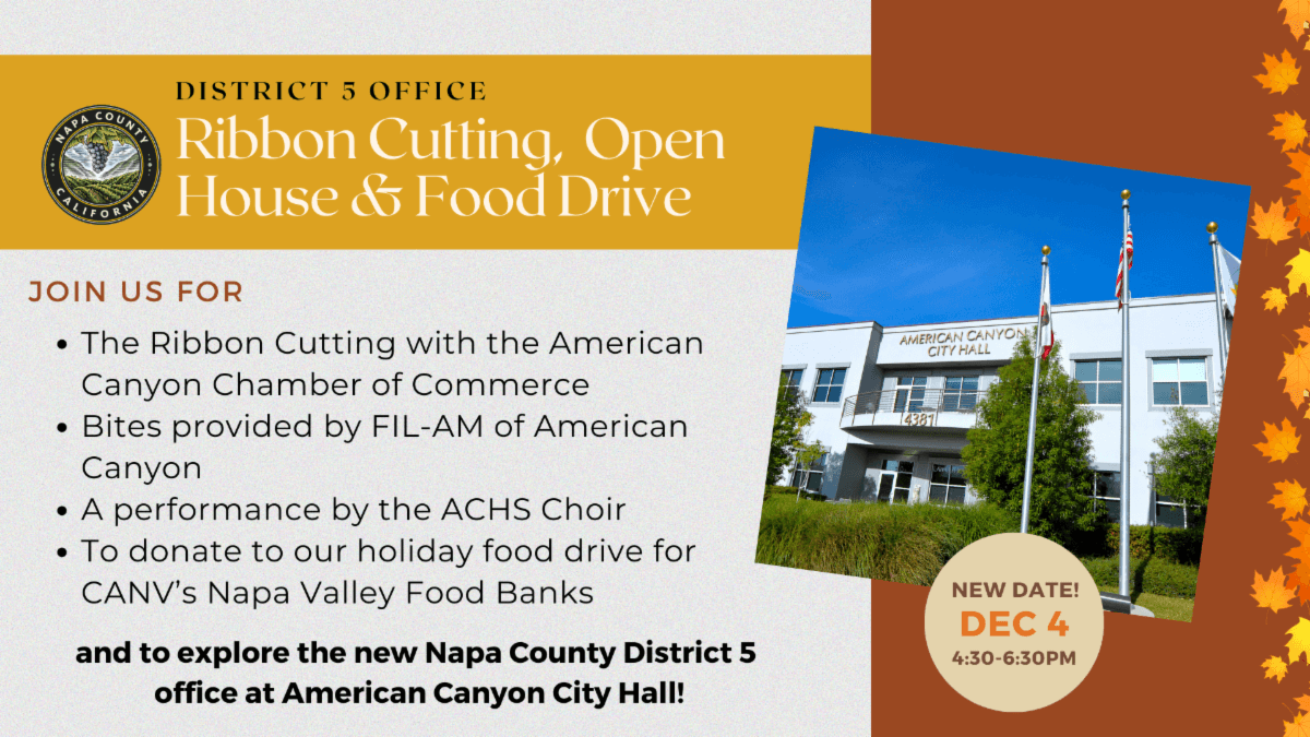 flyer for the District 5 Office Opening event