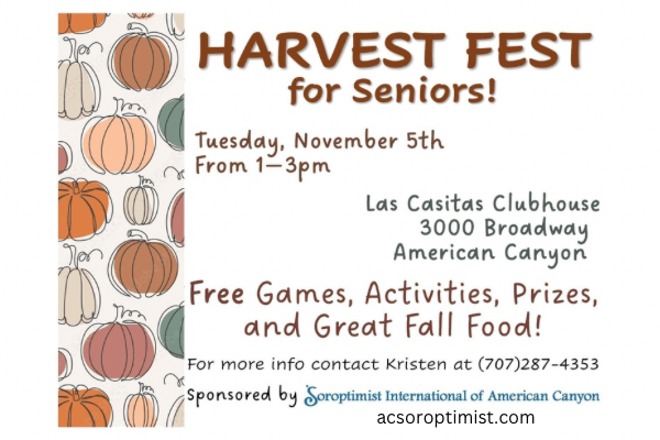 soroptimist harvest fest event flyer